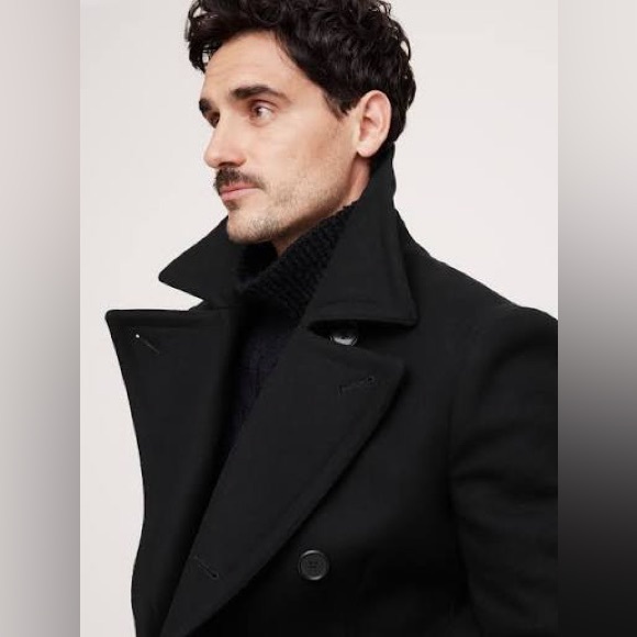 BANANA REPUBLIC ITALIAN MELTON PEACOAT - Picture 2 of 9